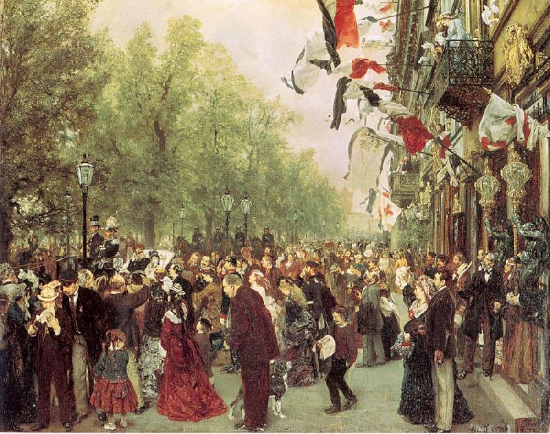 William I Departs for the Front, July 31, 1870, Adolph von Menzel